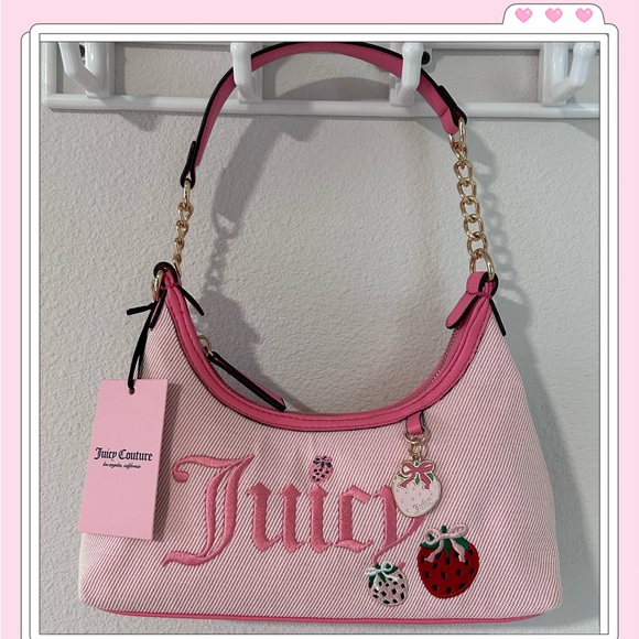 Juicy Couture Handbags - NWT Juicy Couture Berry Sweet Hobo Bag Pink OS Y2K Barbiecore Retro Tropical